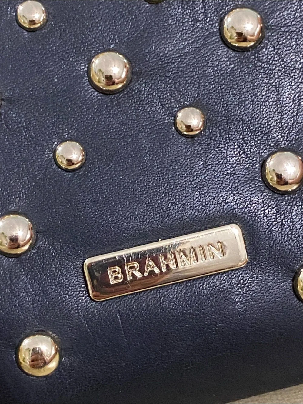 RARE Brahmin Nara Stud Marianna Tassel + Zip Wallet + Key Fob Leather Black/Gold